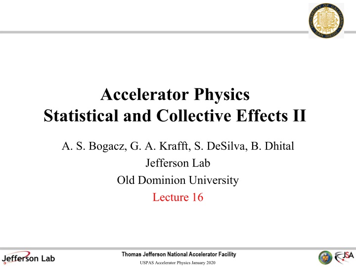 accelerator physics statistical and collective