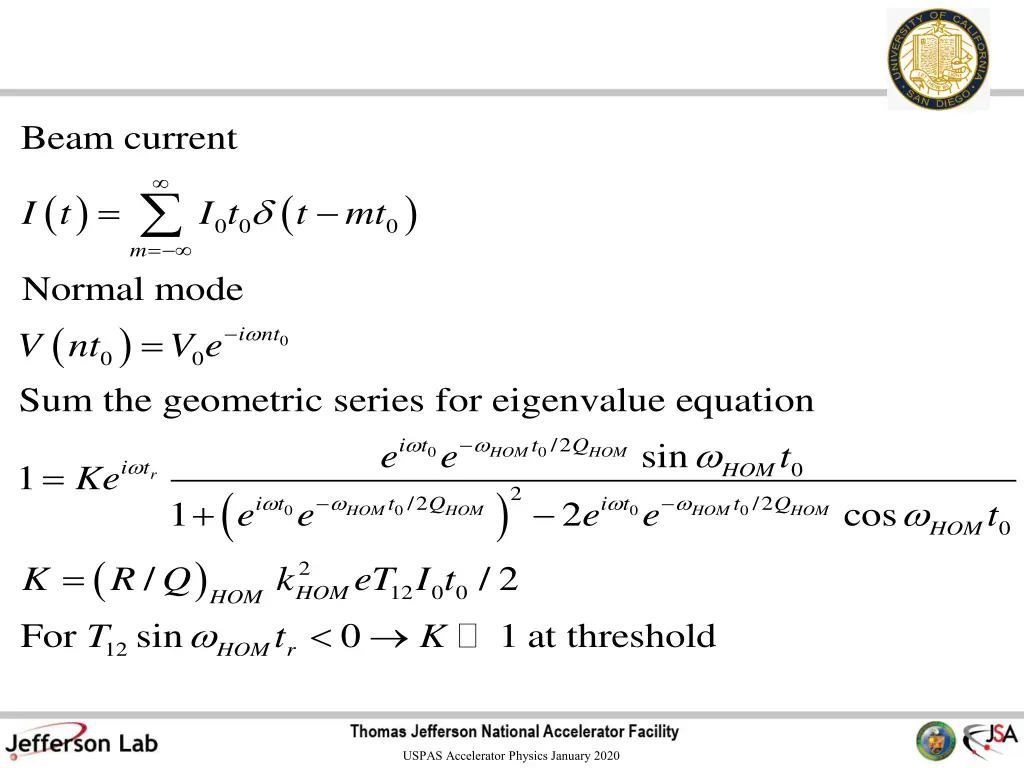 beam current