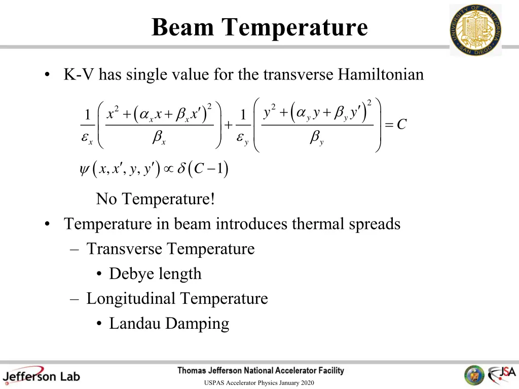 beam temperature