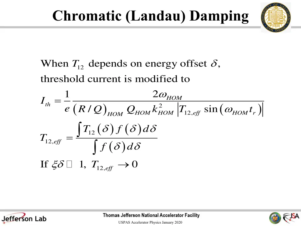 chromatic landau damping