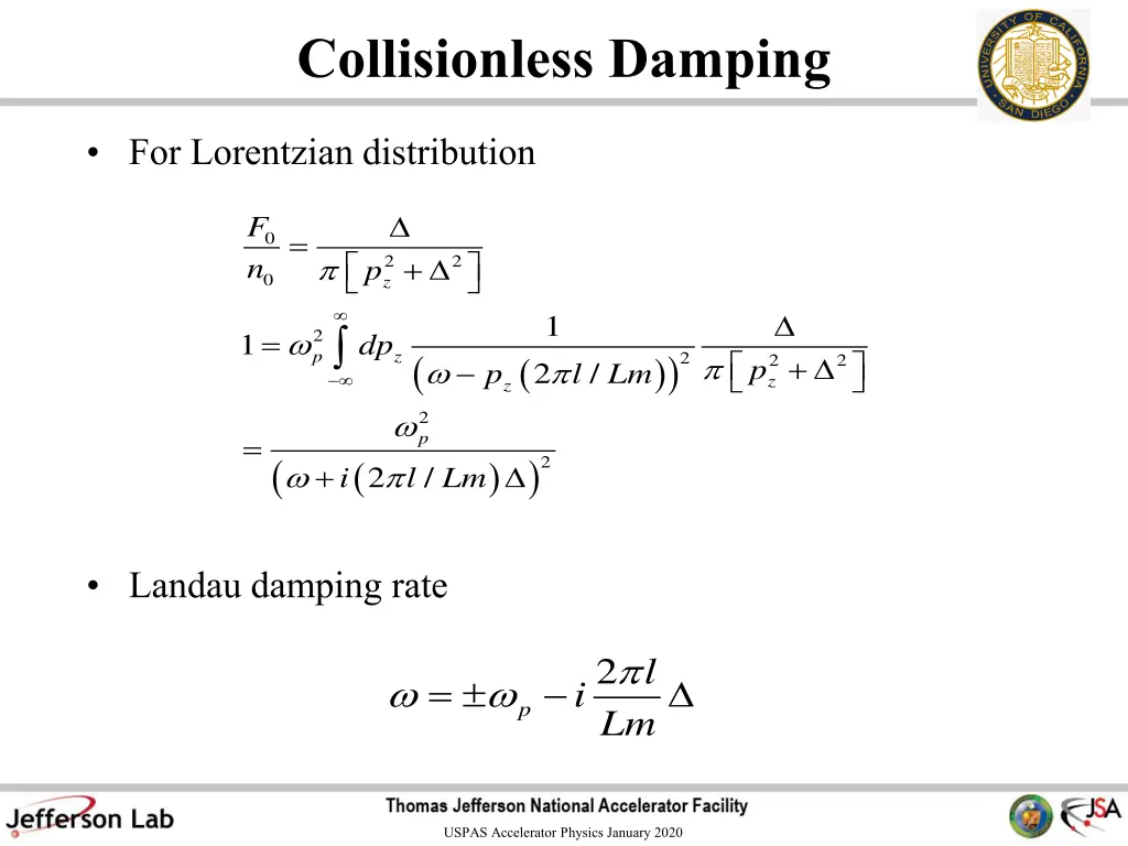 collisionless damping