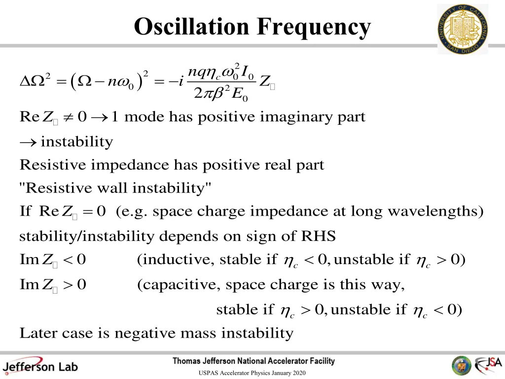 oscillation frequency