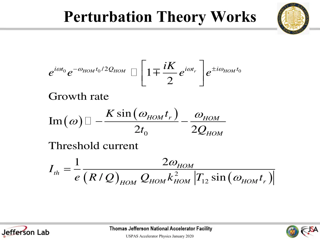 perturbation theory works