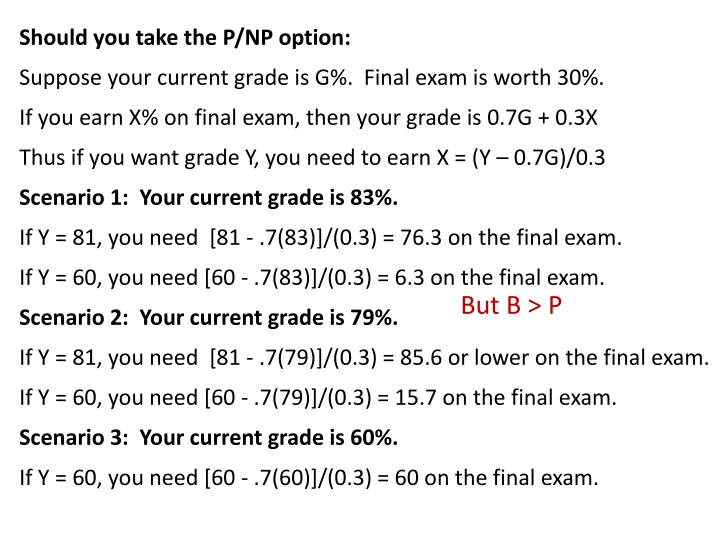 should you take the p np option