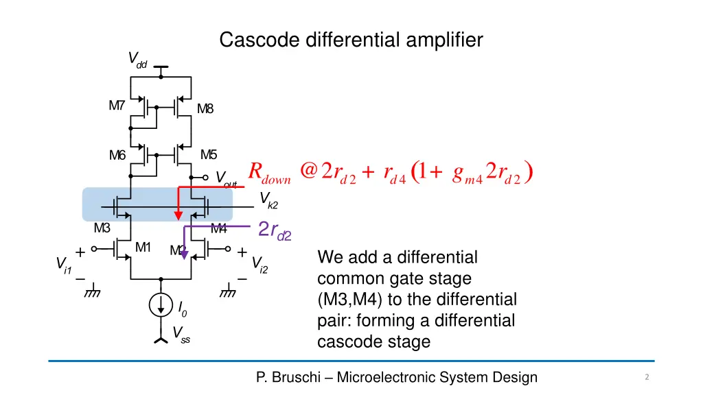 cascode differential amplifier