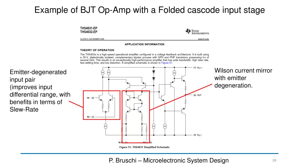 example of bjt op amp with a folded cascode input