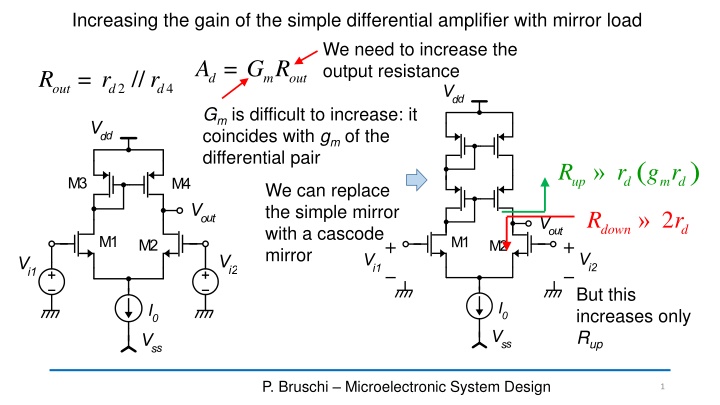 increasing the gain of the simple differential