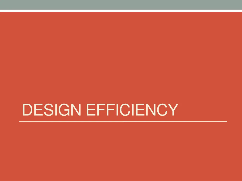 design efficiency