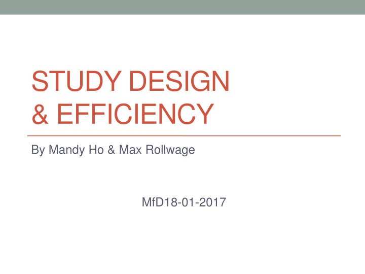 study design efficiency