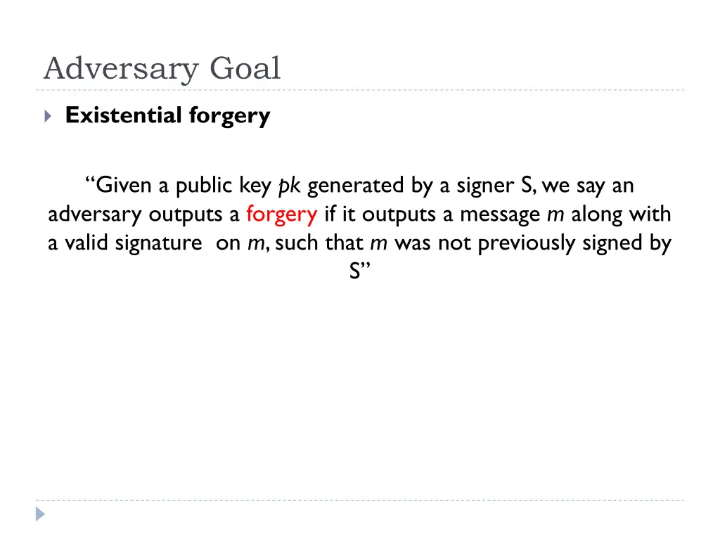 adversary goal