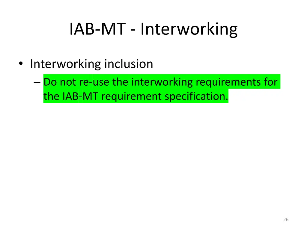 iab mt interworking
