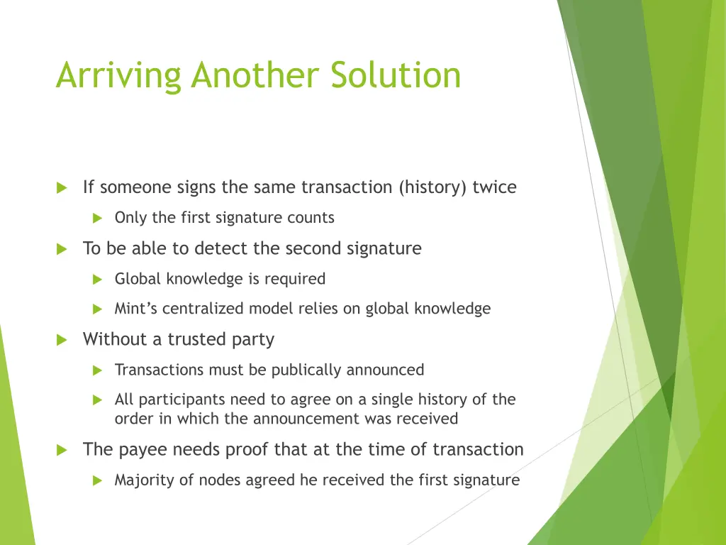 arriving another solution