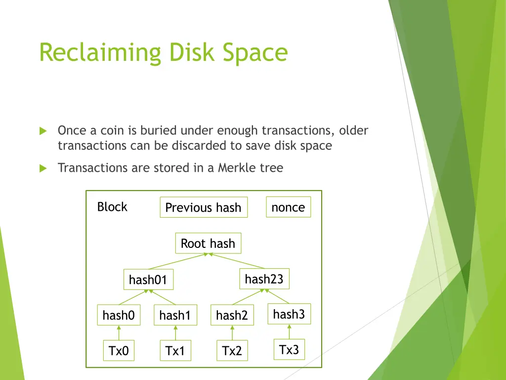 reclaiming disk space