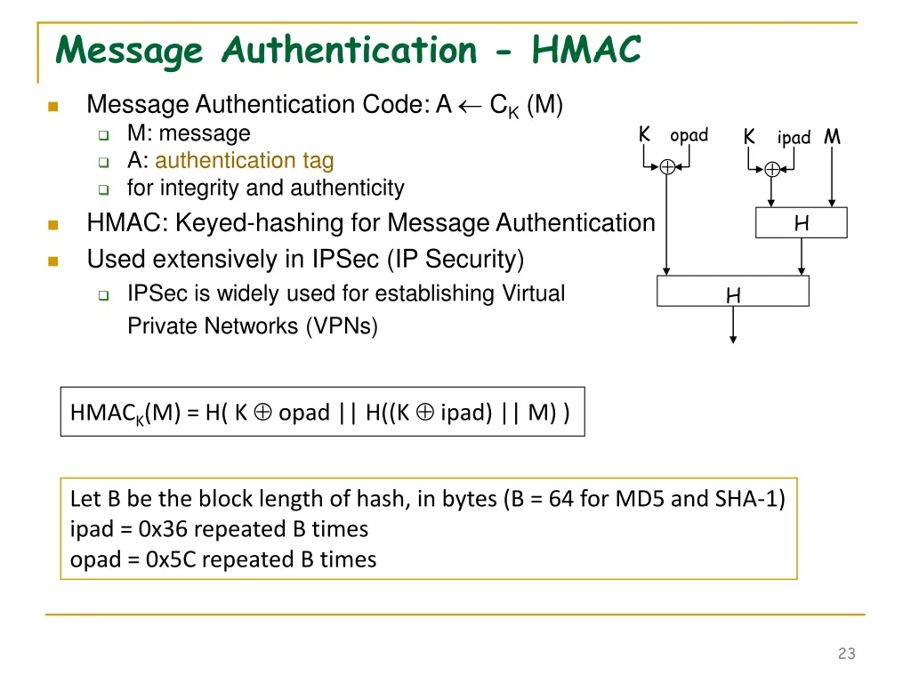 message authentication hmac
