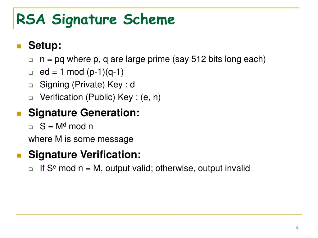 rsa signature scheme