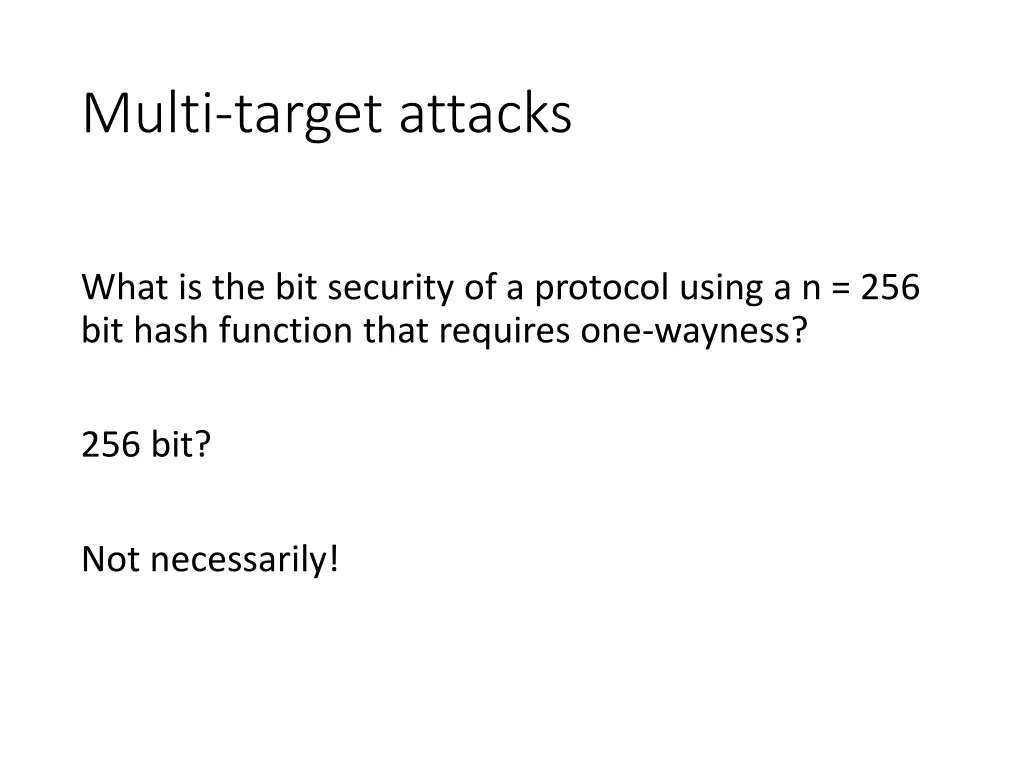 multi target attacks