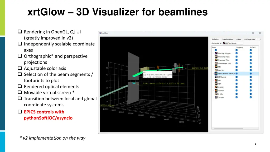 xrtglow 3d visualizer for beamlines