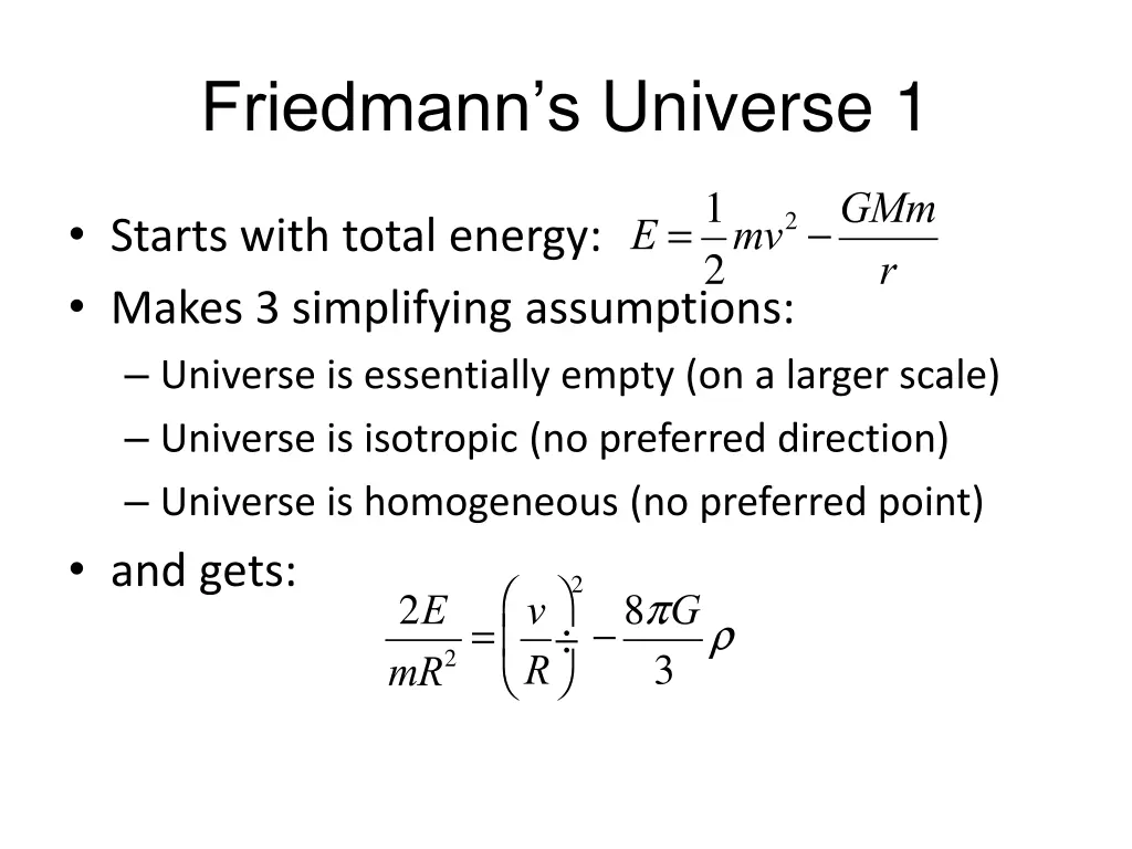 friedmann s universe 1