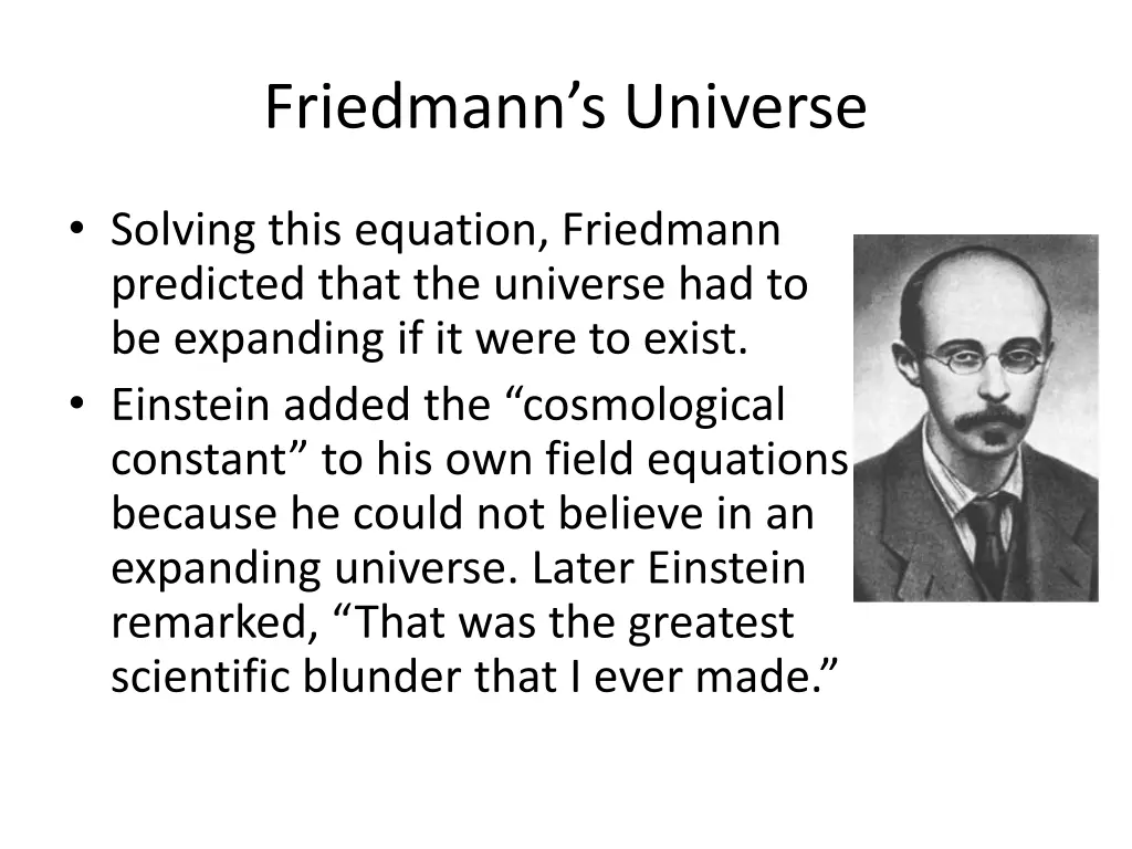 friedmann s universe