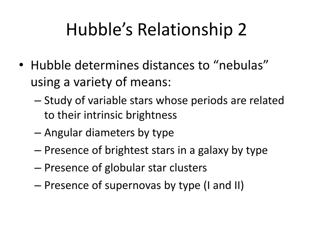 hubble s relationship 2