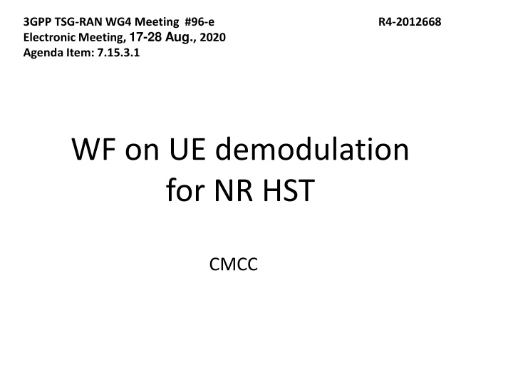 3gpp tsg ran wg4 meeting 96 e electronic meeting
