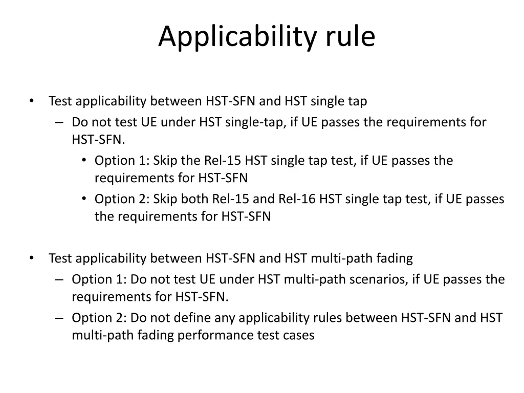 applicability rule