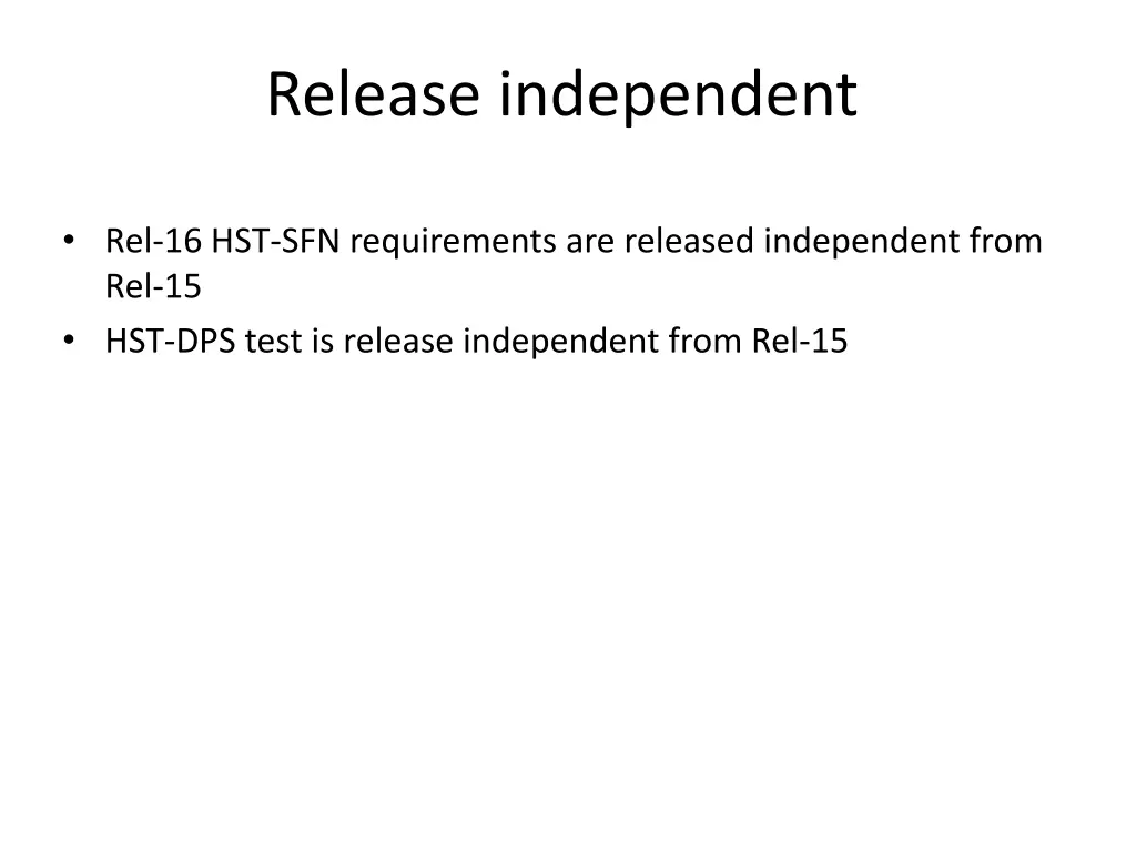 release independent