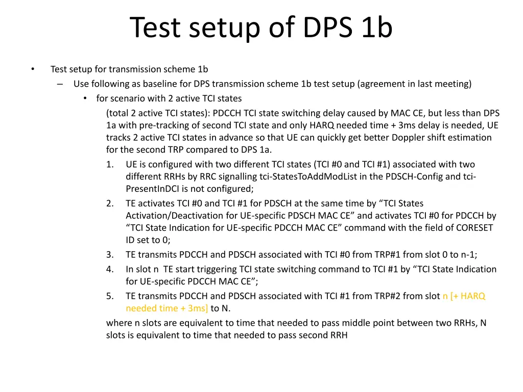 test setup of dps 1b