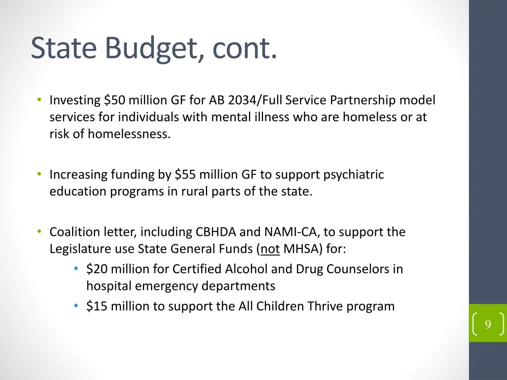 state budget cont