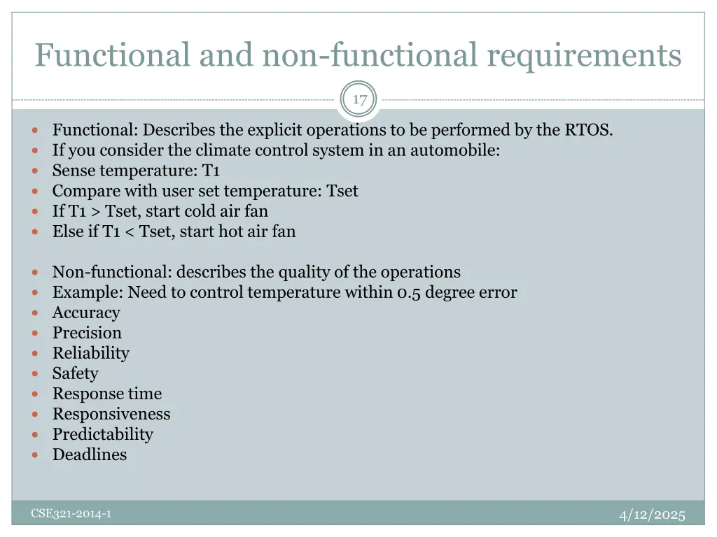functional and non functional requirements