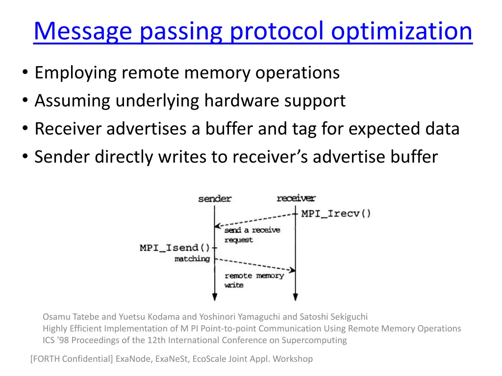 message passing protocol optimization