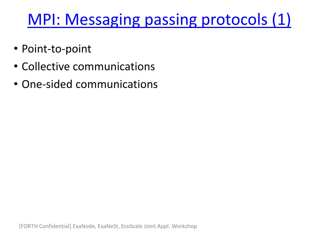 mpi messaging passing protocols 1