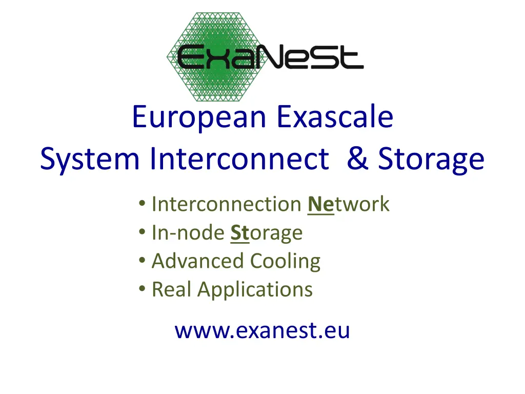 uropean exascale system nterconnect storage 1