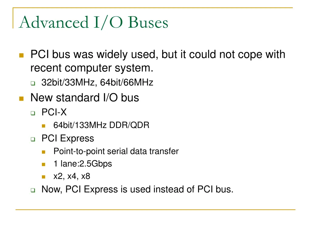 advanced i o buses