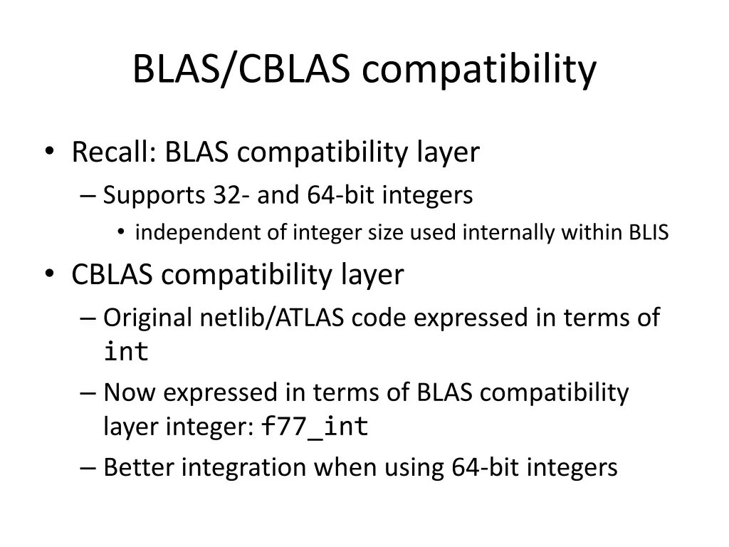 blas cblas compatibility