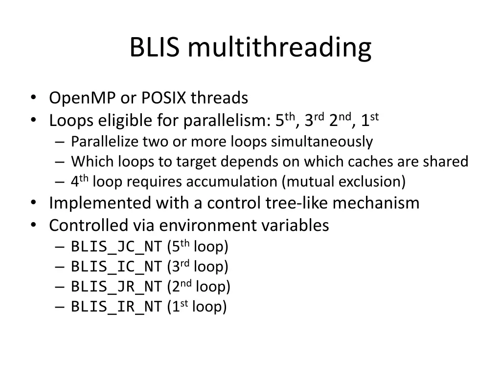 blis multithreading