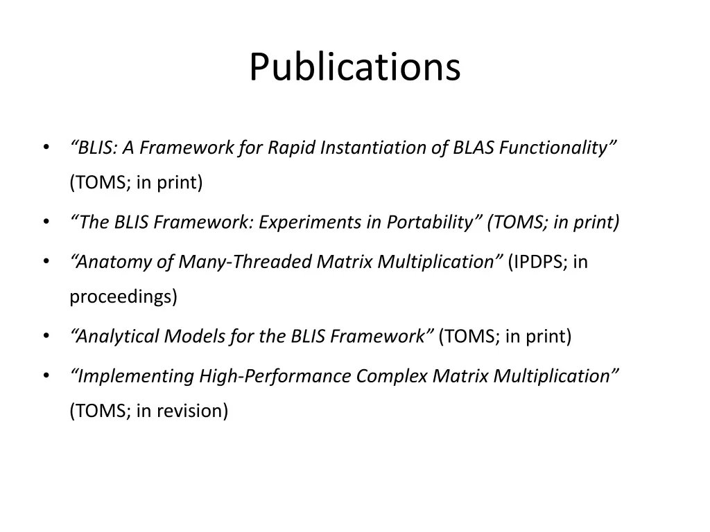 publications