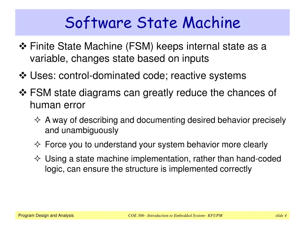 software state machine