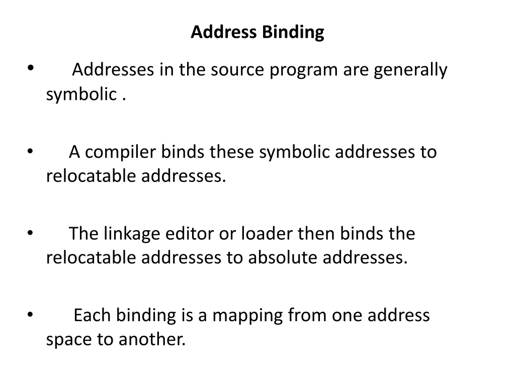 address binding