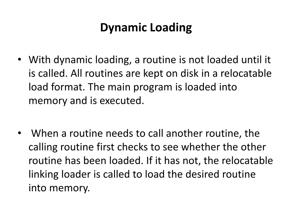 dynamic loading
