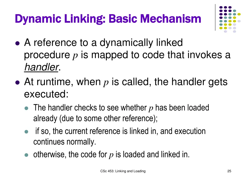 dynamic linking basic mechanism dynamic linking