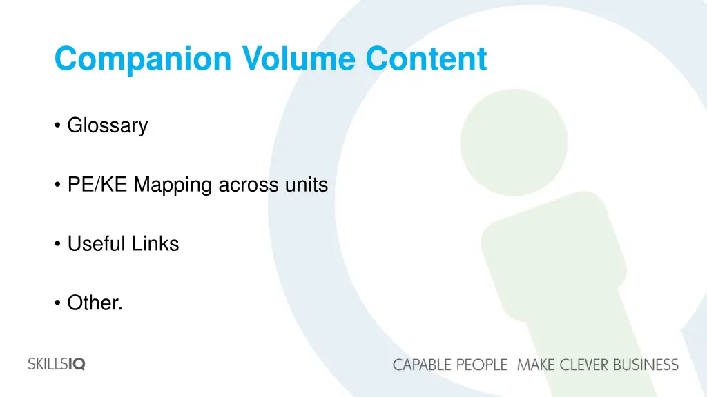 companion volume content