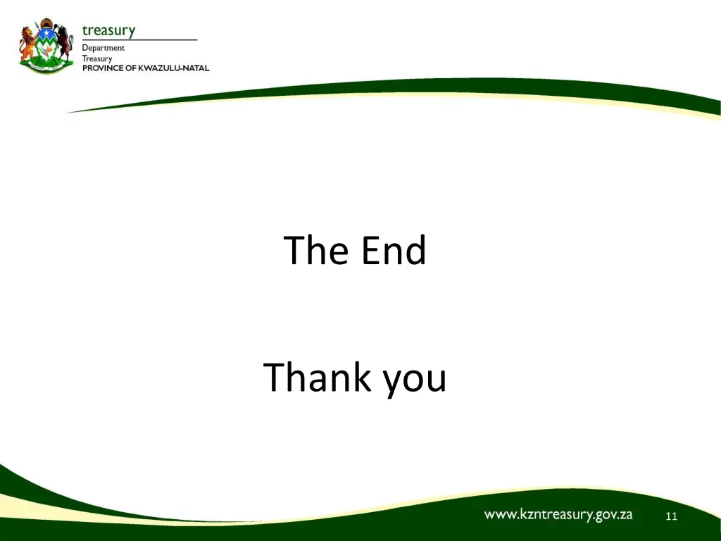 the end