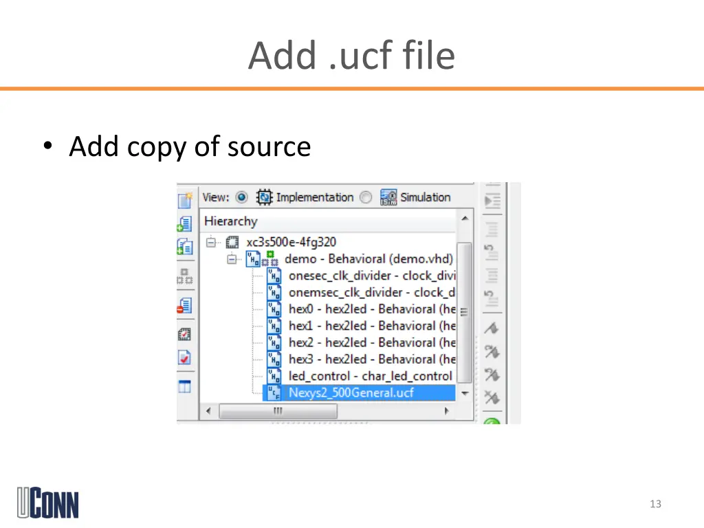 add ucf file