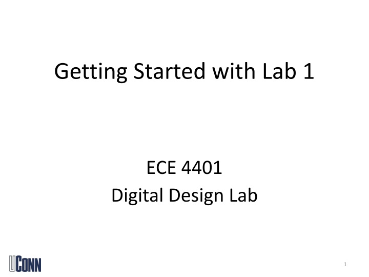 getting started with lab 1