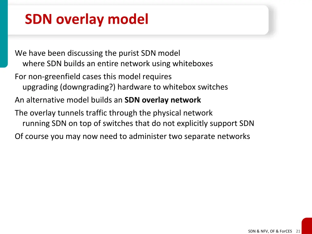 sdn overlay model