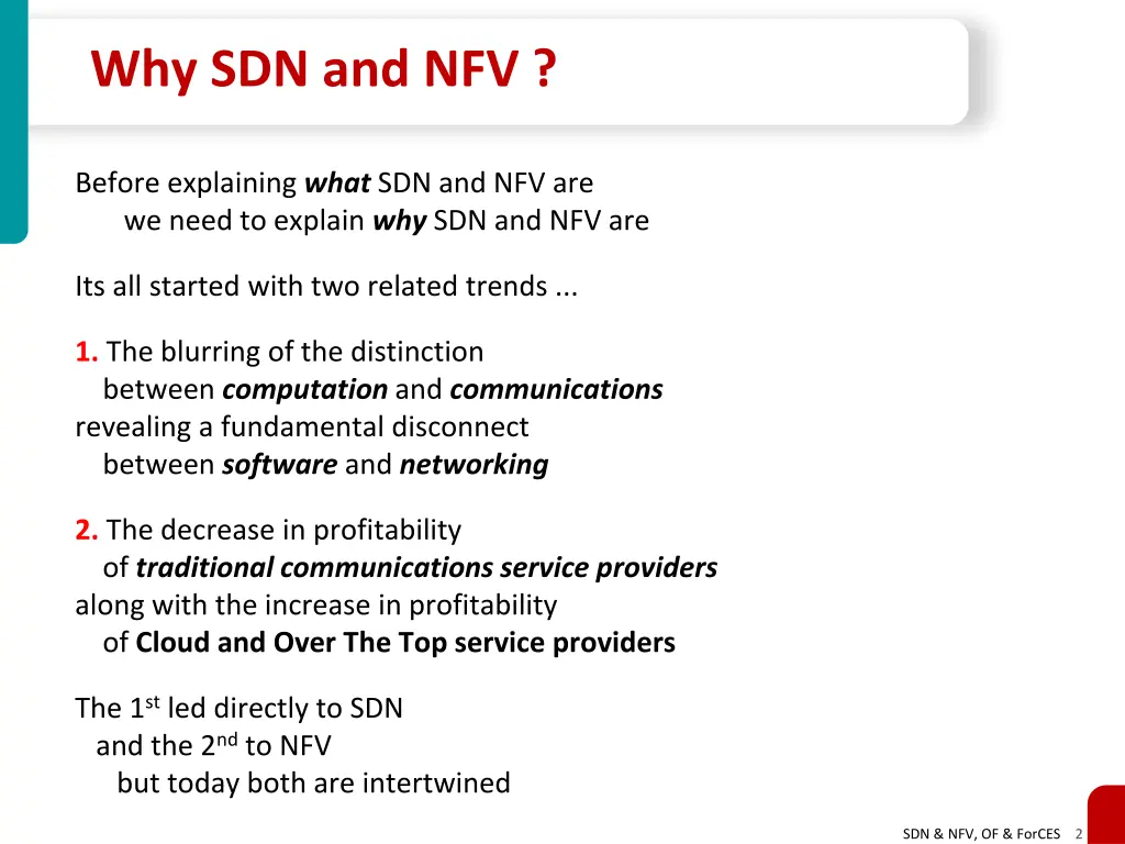 why sdn and nfv
