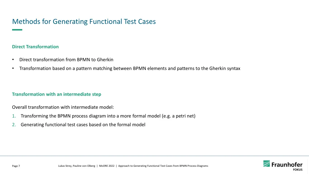 methods for generating functional test cases
