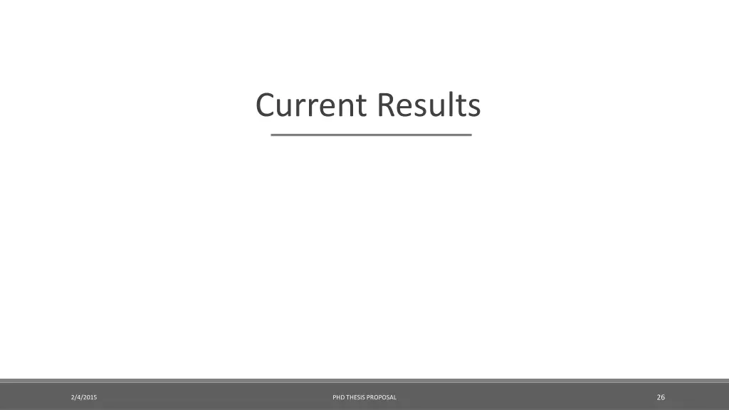 current results