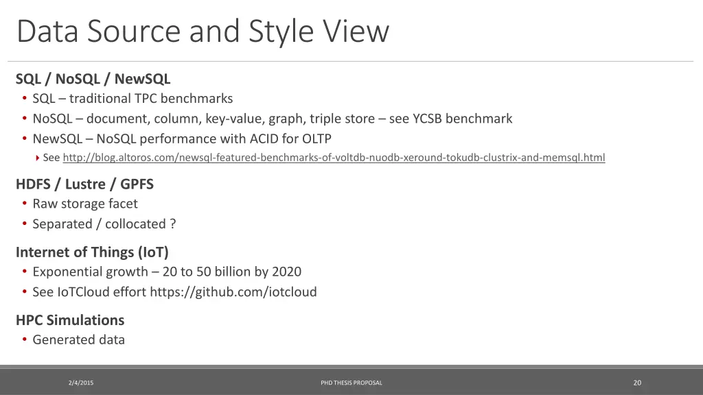 data source and style view